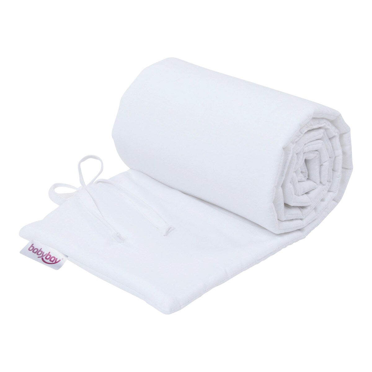 Sengebeskytter i økologisk bomull for bedside-seng 34x180 cm forfra