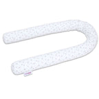 Sengebeskytter piqué 180 cm for bedside crib, perlegrå forfra
