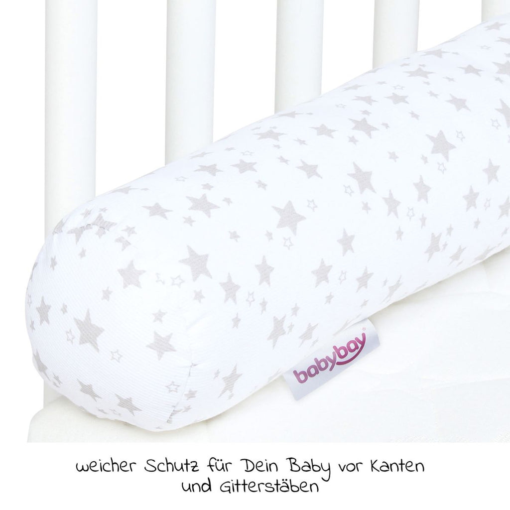 Detalj av Sengebeskytter piqué 180 cm for bedside crib, perlegrå