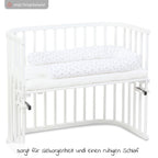 Montert Sengebeskytter piqué 180 cm for bedside crib, perlegrå i beistellbett