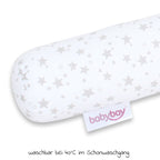 Nærbilde av stoffet på Sengebeskytter piqué 180 cm for bedside crib, perlegrå