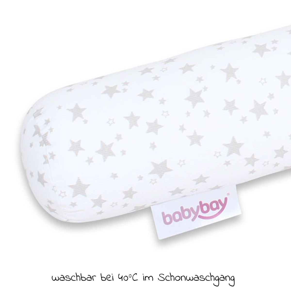 Nærbilde av stoffet på Sengebeskytter piqué 180 cm for bedside crib, perlegrå