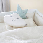 Sengebeskytter Seashells 170x18 cm bomull/polyester montert i babybett