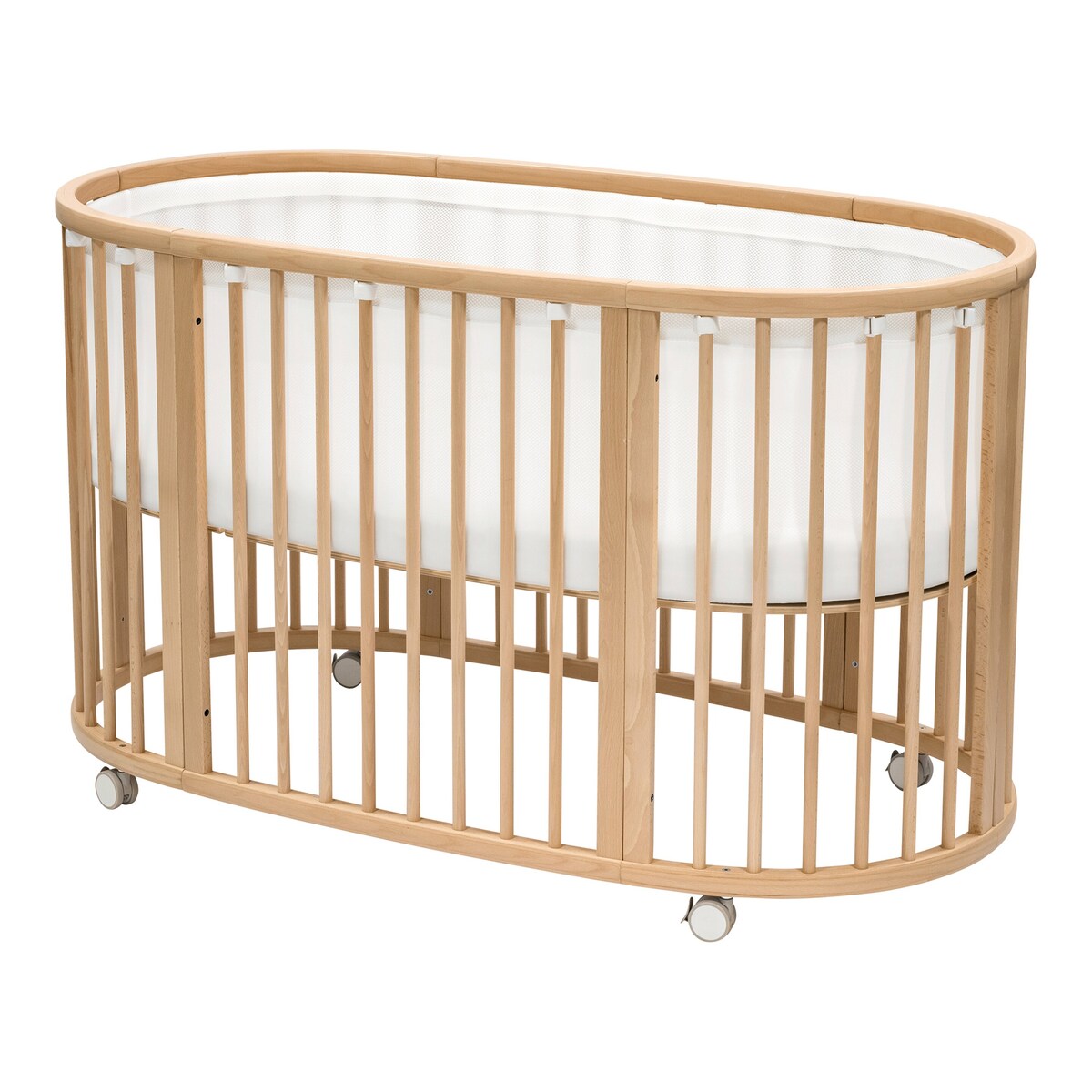 Sengebeskytter Sleepi 3D-nett 136x10 cm bakside med festemekanismer