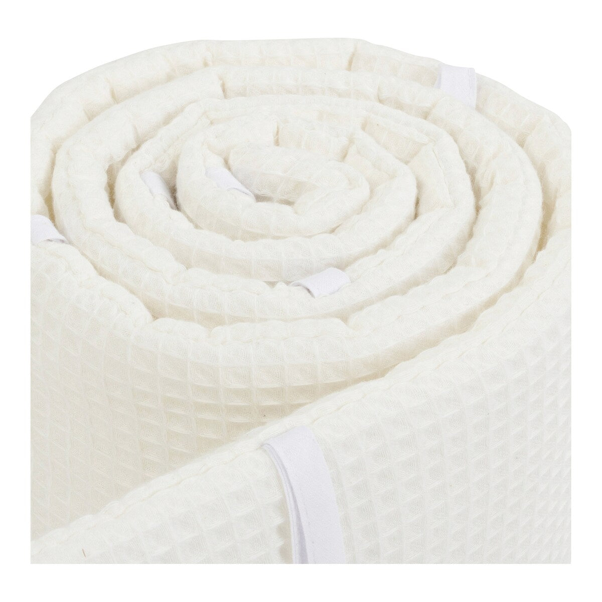 Sengebeskytter vaffelpiqué for Boxspring XXL 198 x 23 cm - babybay