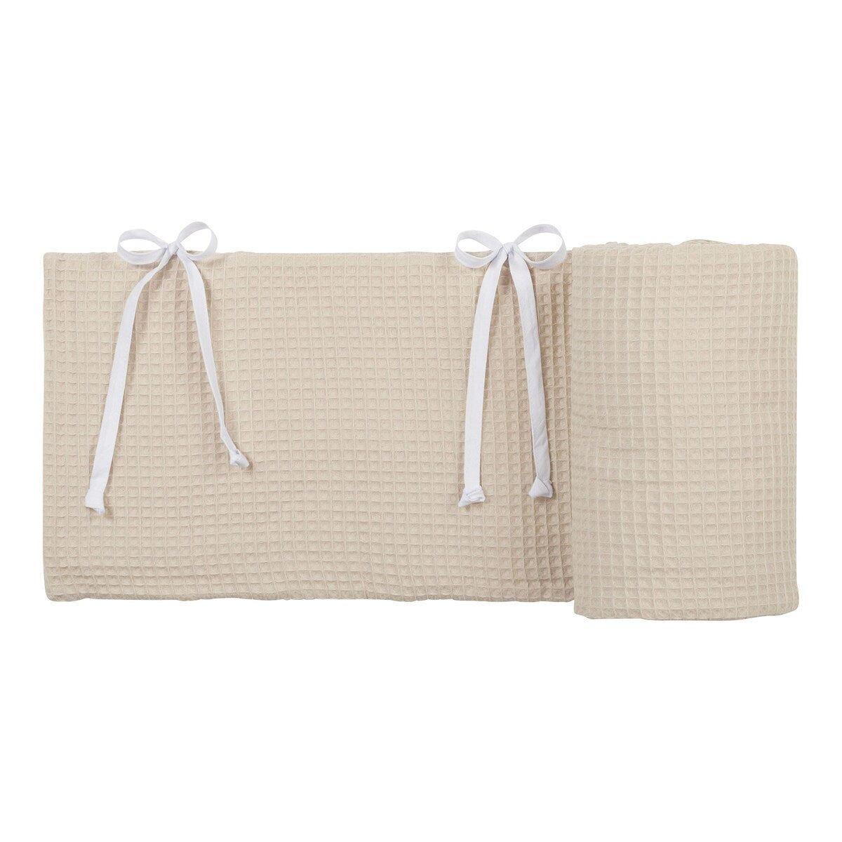 Montert Sengebeskytter vaffelpiqué for Boxspring XXL
