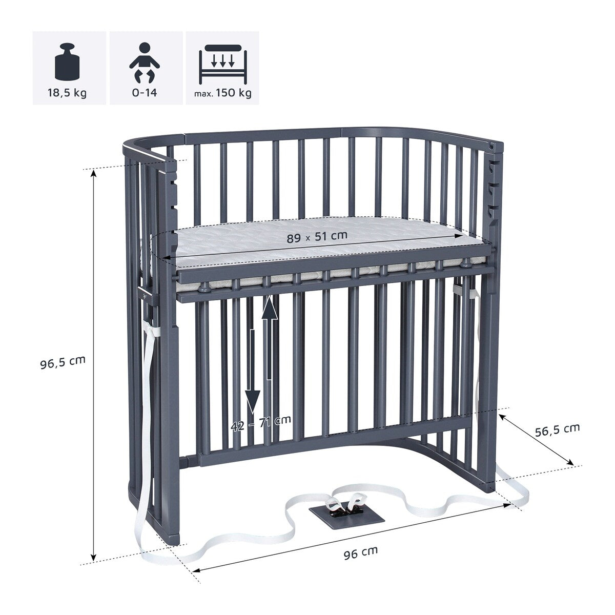 Nærbilde av massiv bøk detaljer på Sengehest Boxspring Comfort Plus
