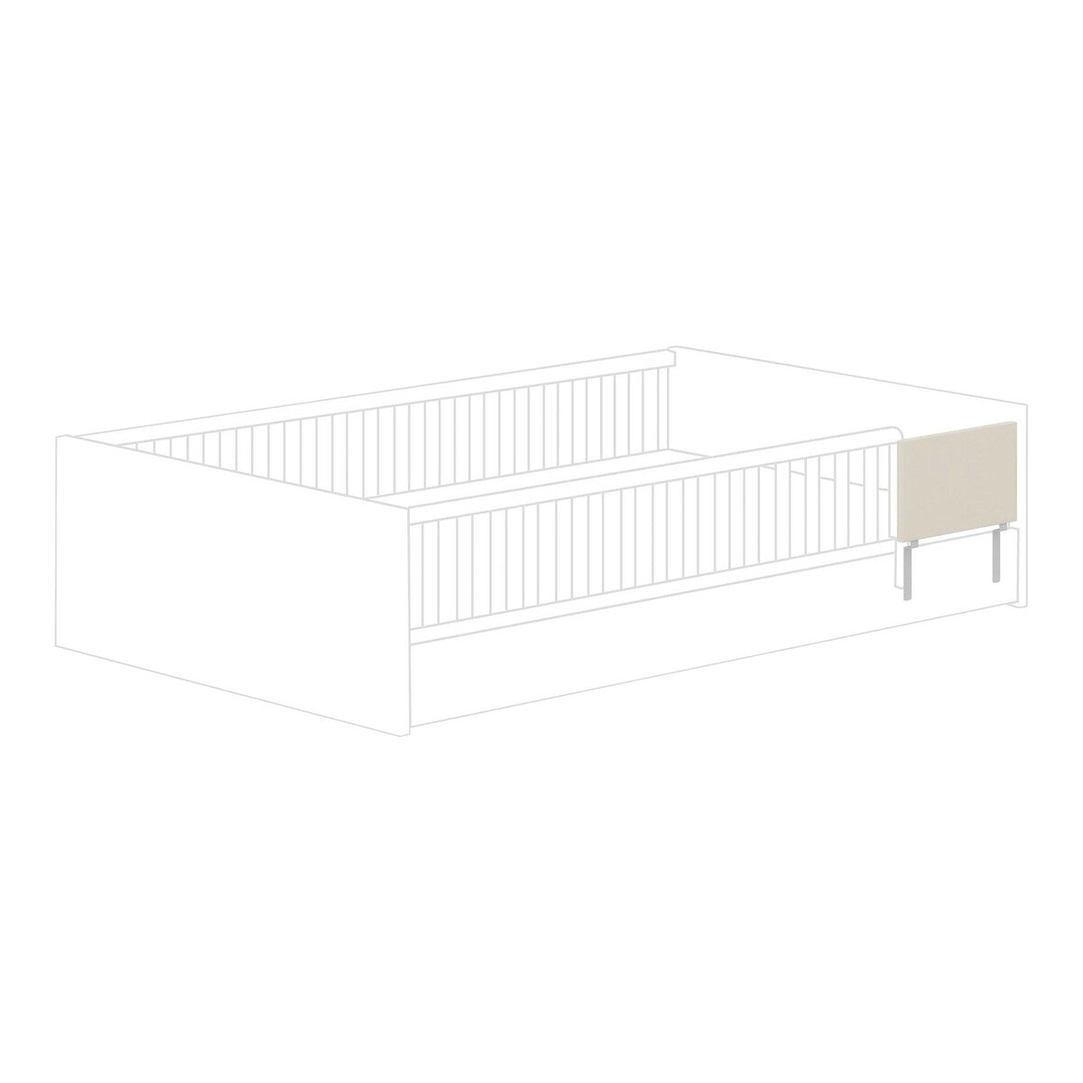 Sengehest for gulvseng Little Flo 41x25 cm forfra