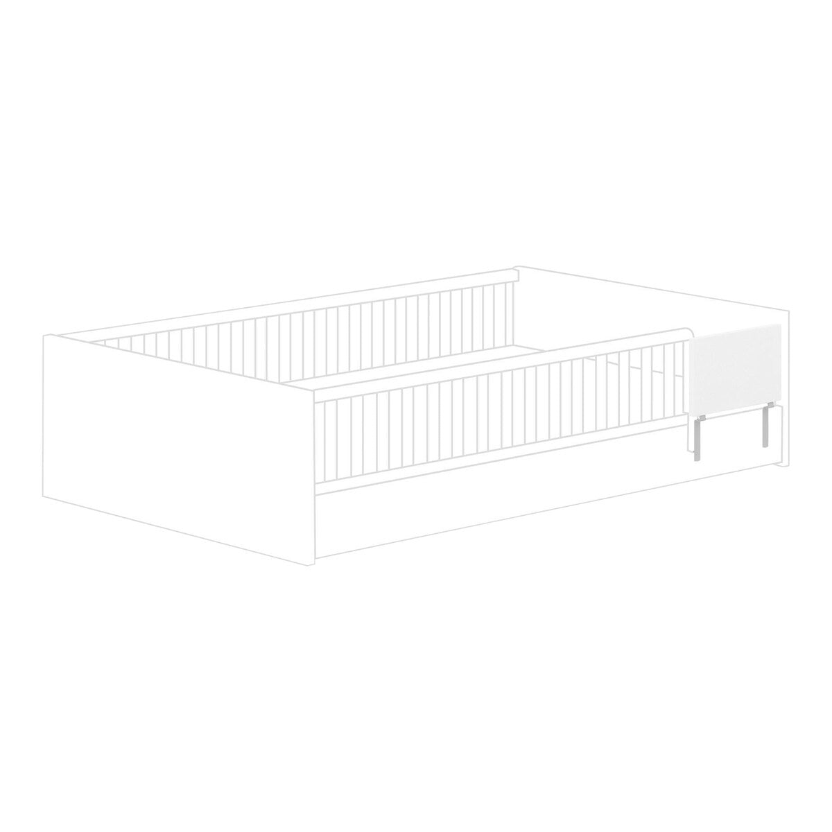 Nærbilde av Sengehest for gulvseng Little Flo 41x25 cm