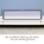 Sengehest sammenleggbar 150 x 50 cm grå - Fillikid strammestropper