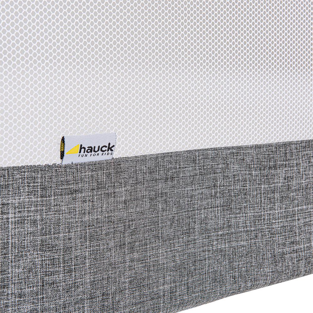 Oversikt over Sengehest Sleep'n Safe Plus XL 150 cm grå melange i bruk