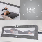 Sengehest Sleep'n Safe Plus XL 150 cm grå melange festet under madrassen