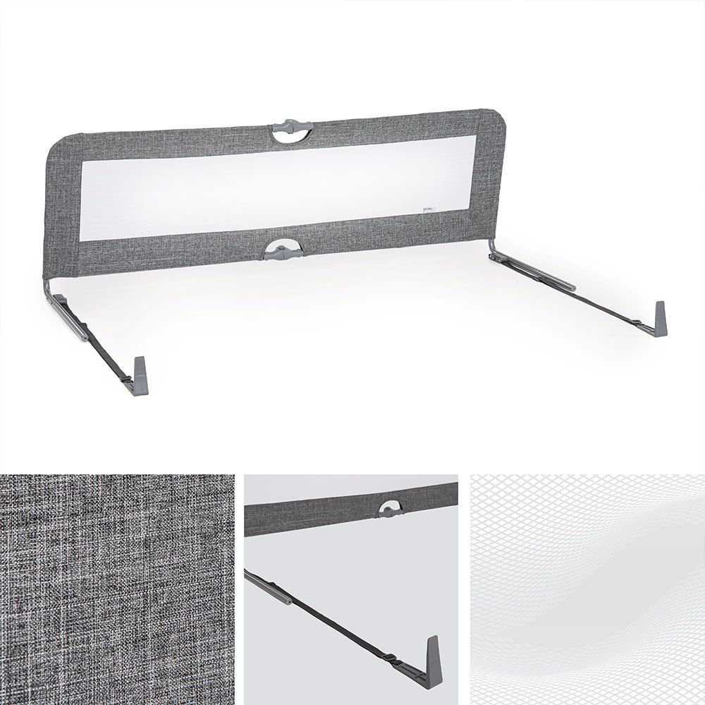 Sengehest Sleep'n Safe Plus XL 150 cm grå melange på ekstra bred seng