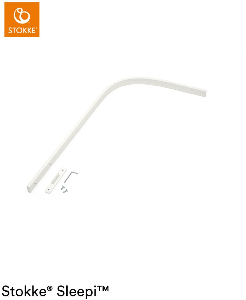 Sengehimmelstang for Sleepi Mini v3 i bøk, hvit - Stokke fra siden