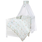 Sengesett 4 deler Woodland Buddies med sengehimmel bakside
