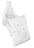 Sengesett Fox & Bunny med sengehest og sengehimmel for babyens seng