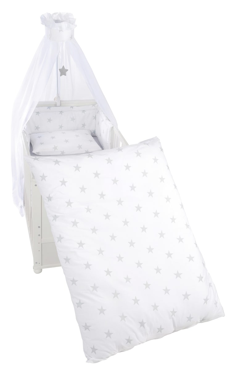 Sengesett for babyseng Little Stars med sengehimmel fra roba