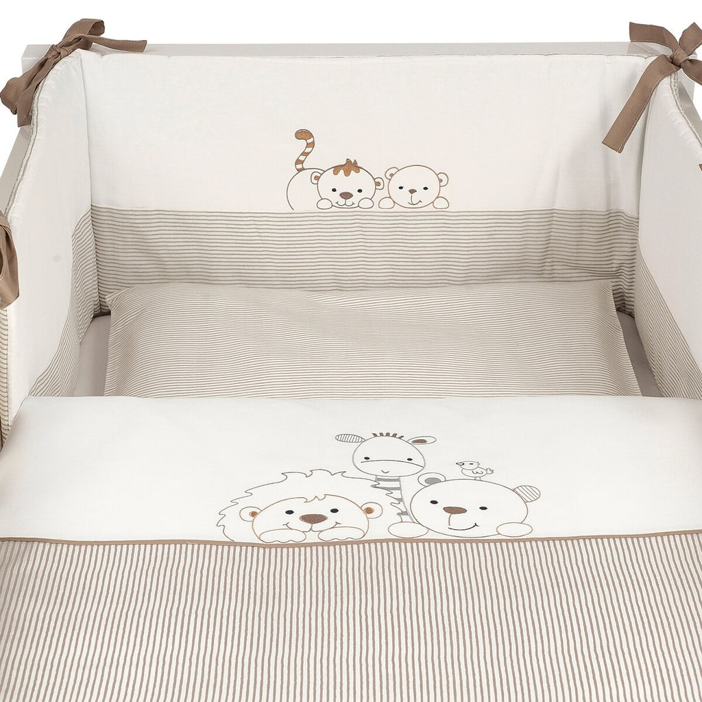 Sengesett Wild Friends 4 deler med nestchen bakside
