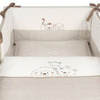 Sengesett Wild Friends 4 deler med nestchen bakside