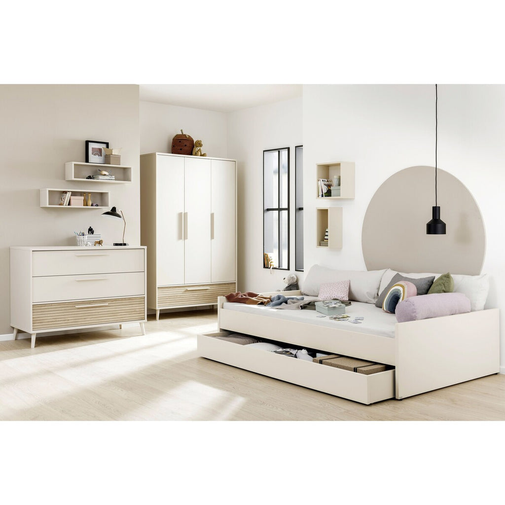 Baksiden av Sengeskuff Little Flo 90x190 cm med hjul