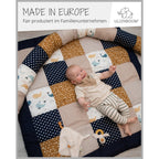 Montert Sengeslange 200 cm patchwork i bomull Ø 13 cm i barneseng