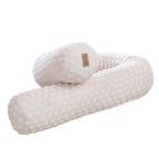 Sengeslange frosty almond 170 cm Ø 12 cm beige forfra
