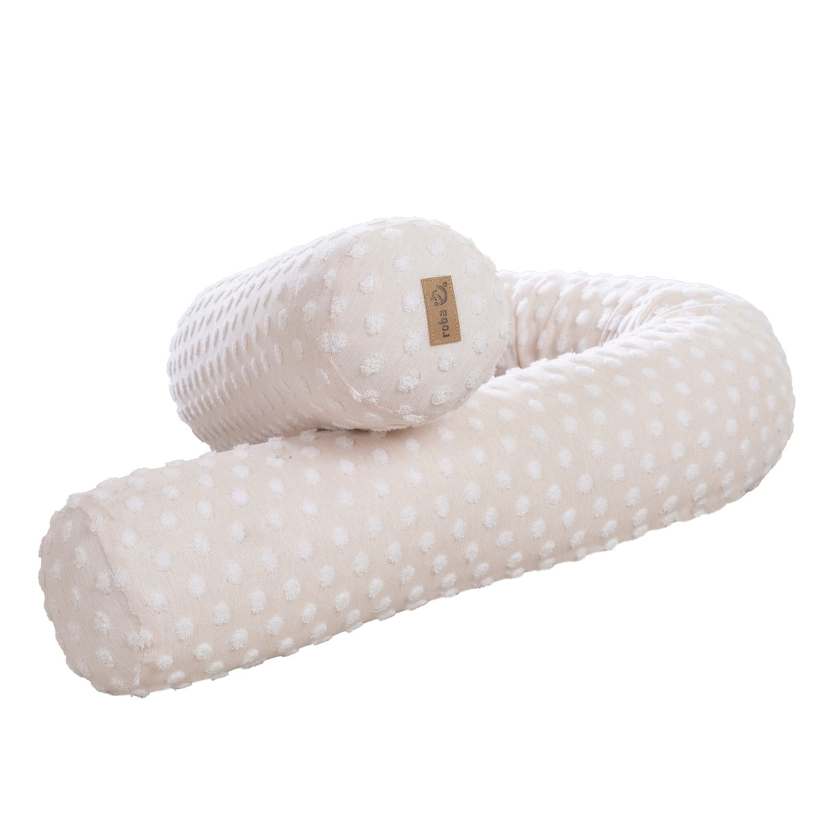 Sengeslange frosty almond 170 cm Ø 12 cm beige forfra