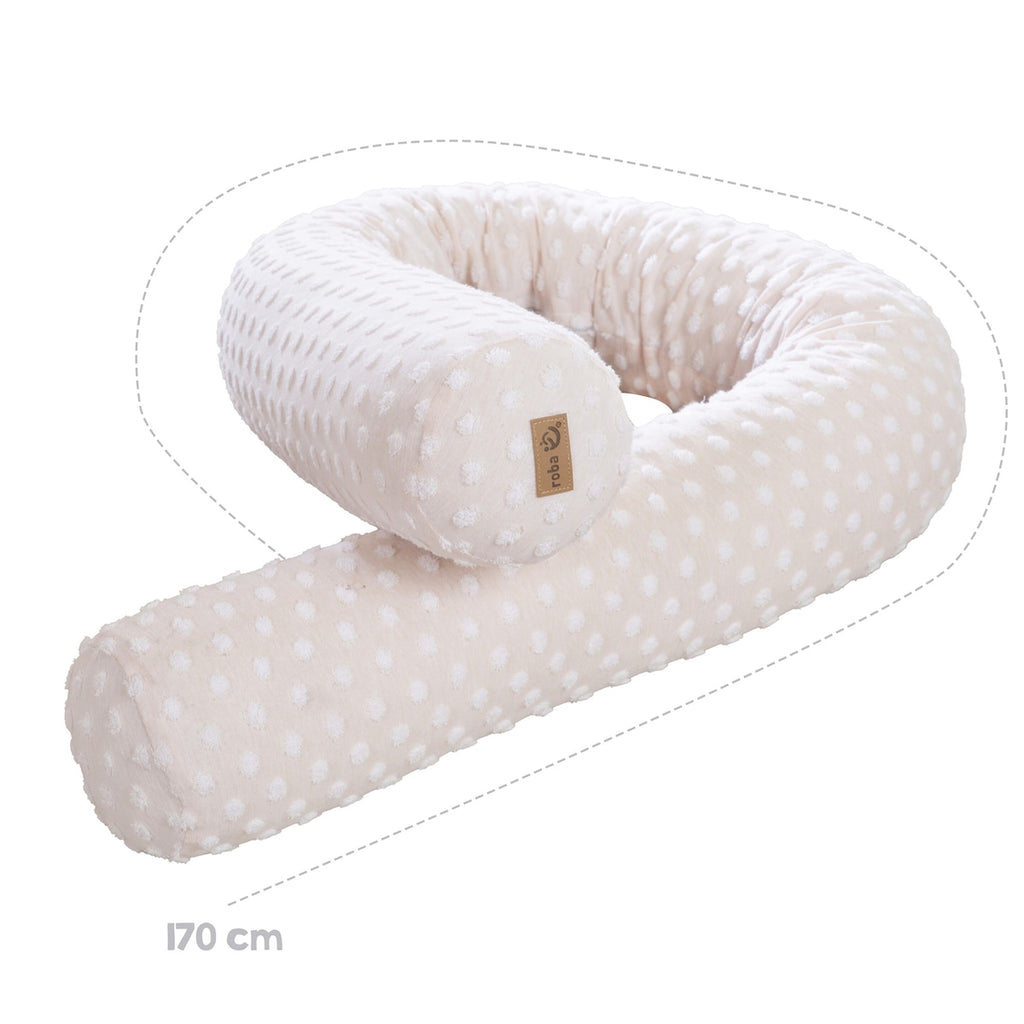 Sengeslange frosty almond 170 cm Ø 12 cm beige - roba