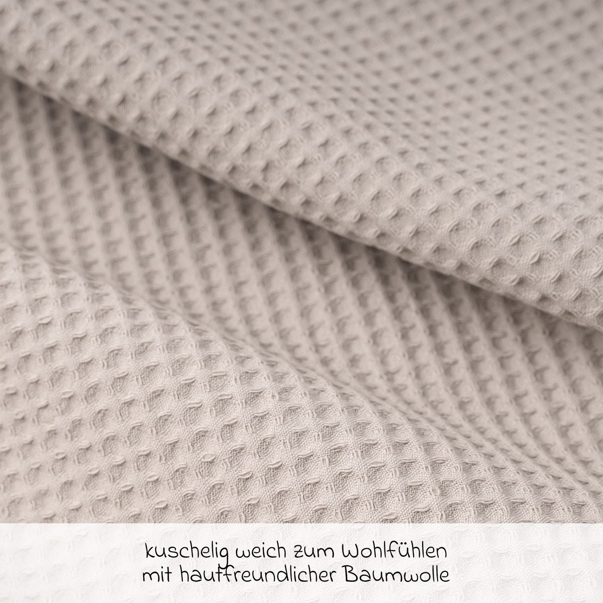 Bakside av Sengeslange i vaffelpiké 180 cm, Seashell