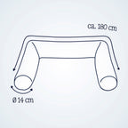 Sengeslange jersey 180 cm Ø14 cm bomull - Julius Zöllner