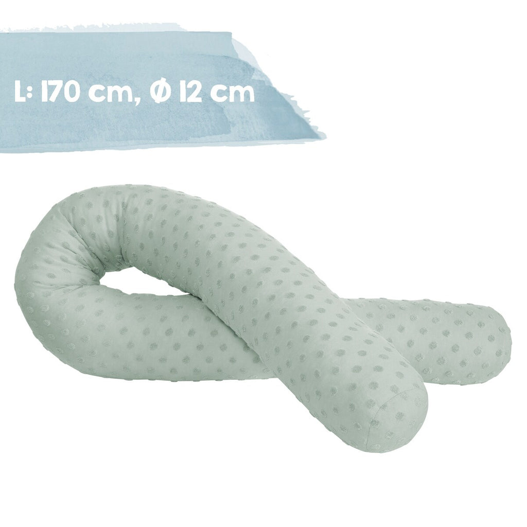 Sengeslange Lil Planet frosty green montert i babyseng