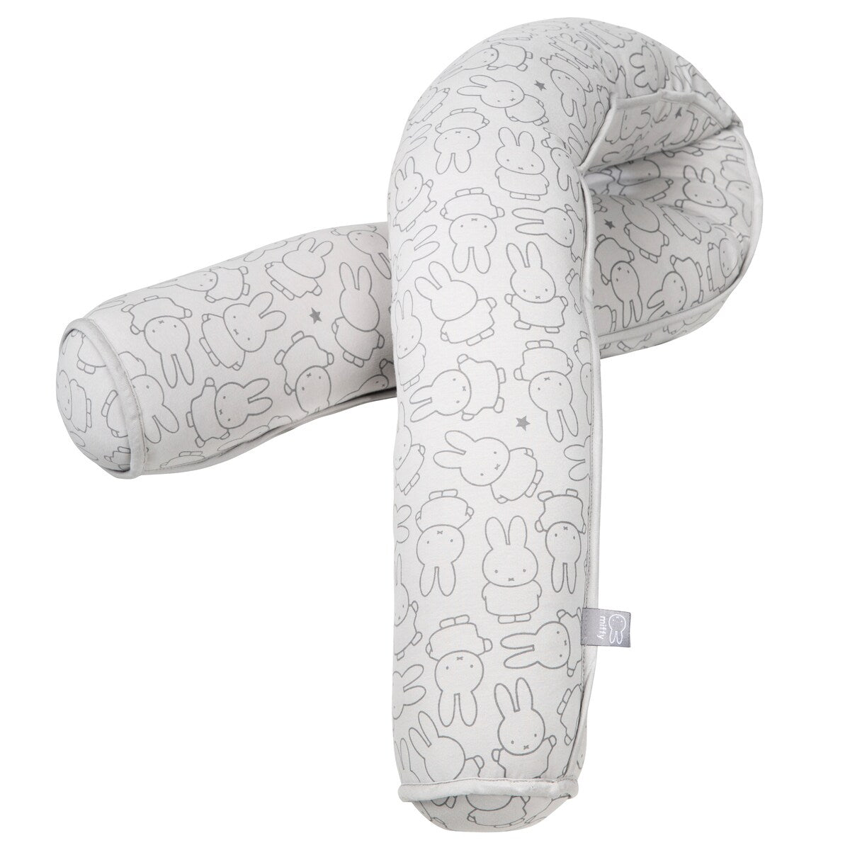 Sengeslange Miffy i bomullsjersey for babyseng fra forfra