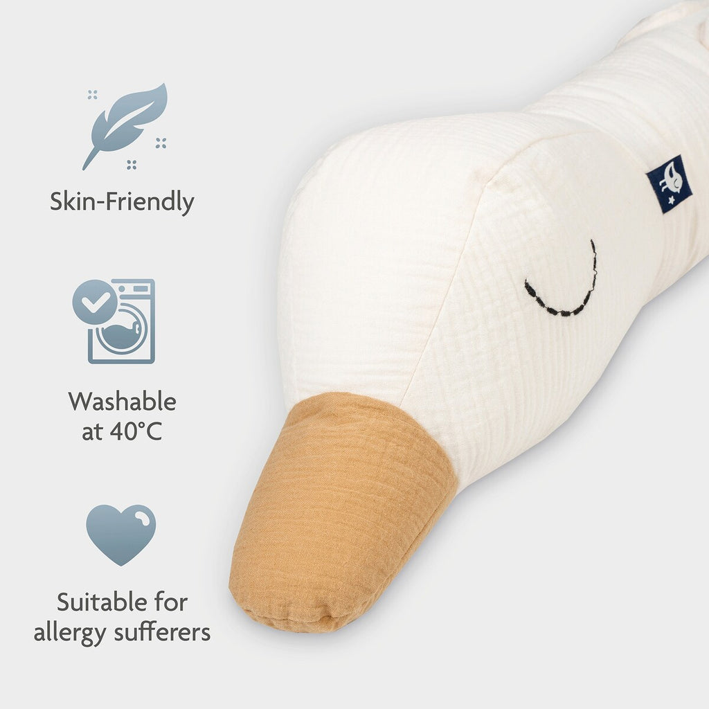 Sengeslange musselin Sleep Buddy 180 cm montert i barneseng