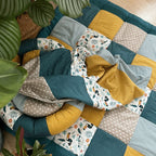 Sengeslange patchwork 400 cm bomull i bruk som kantbeskytter