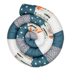 Sengeslange patchwork 400 cm bomull detalj av sømmer