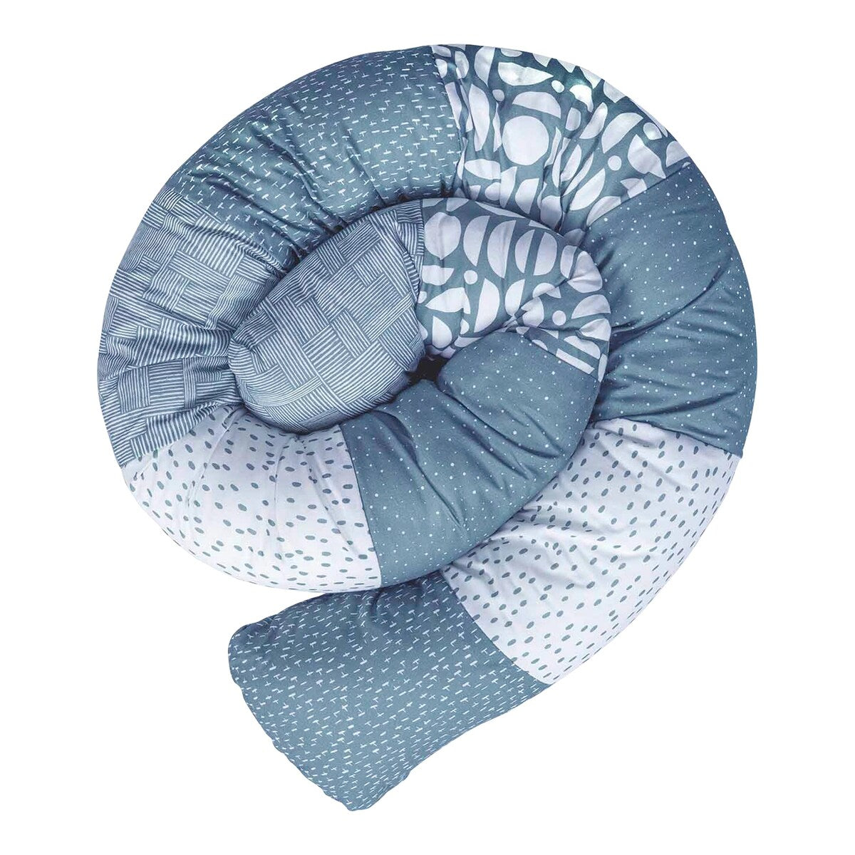 Sengeslange patchwork bomull 200 cm, Ø 13 cm forfra