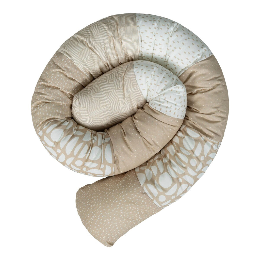 Sengeslange patchwork bomull 200 cm, Ø 13 cm hel lengde