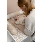 Sengeslange patchwork bomull 200 cm, Ø 13 cm tekstur nærbilde