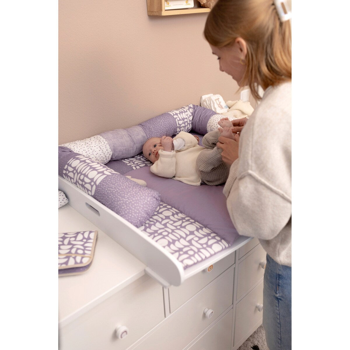 Sengeslange patchwork bomull 200 cm, Ø 13 cm produsentmerke