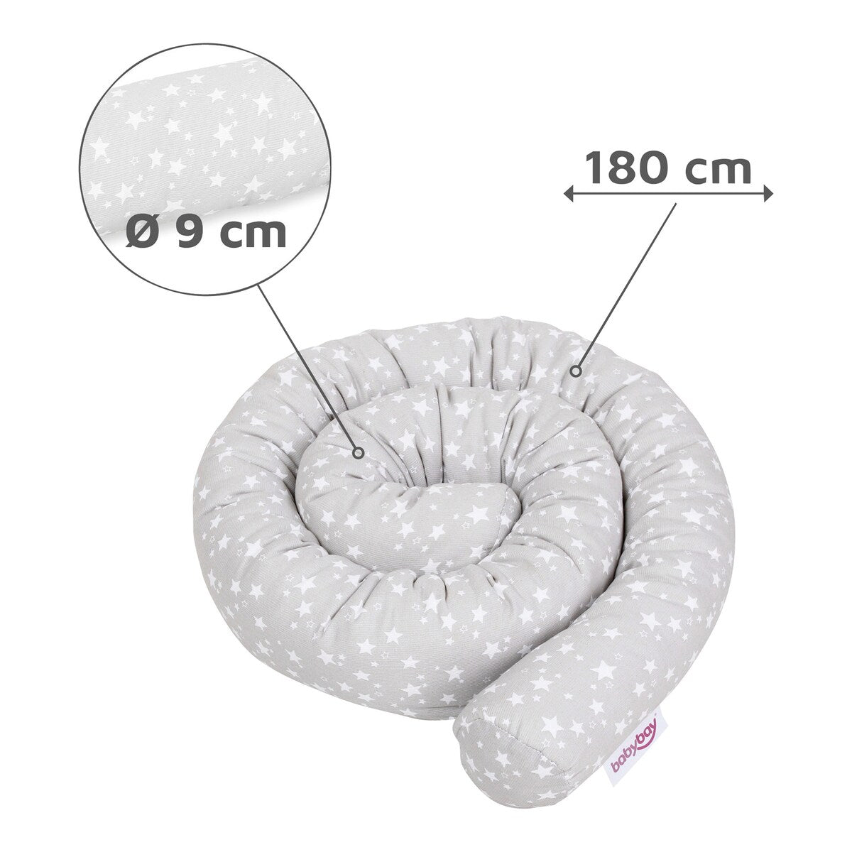 Sengeslange piqué 180 cm for alle modeller - babybay montert
