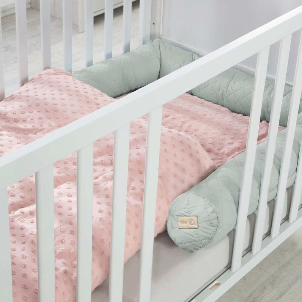 Montert Sengeslange roba Style frosty green i babyseng