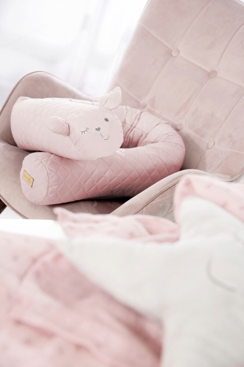 Bakside av sengeslange roba Style rosa med kaninansikt Lily
