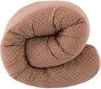 Sengeslange XL fiskemønster brun 140 cm foran
