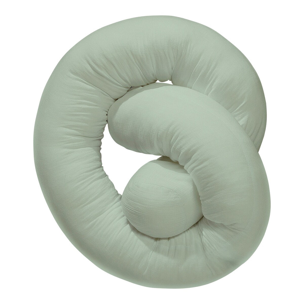 Sengeslangebeskytter musselin 14x180 cm bomull i grønn farge