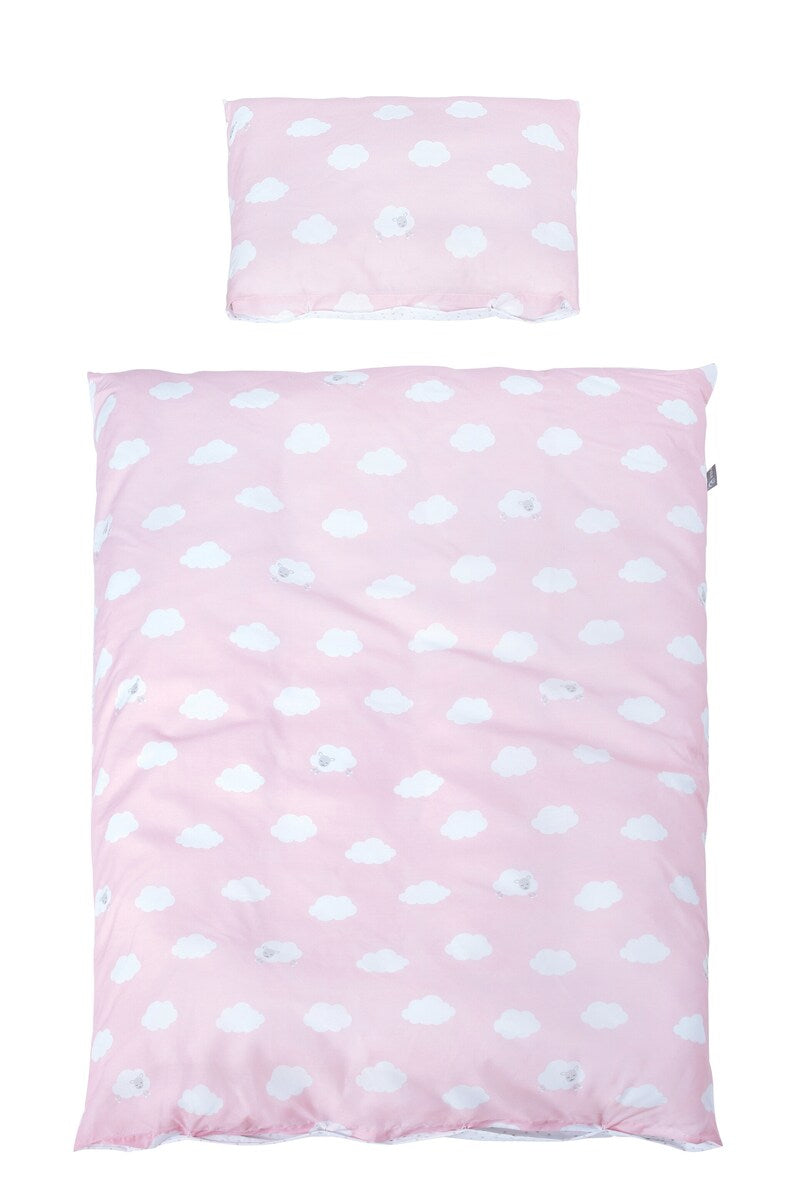 Sengetøy 2-delers Kleine Wolke rosa forfra