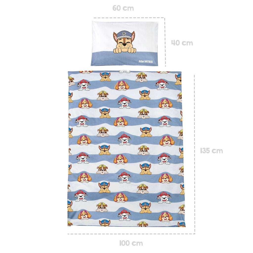 Sengetøy 2-delt Paw Patrol bomull 40x60/100x135 cm pakket