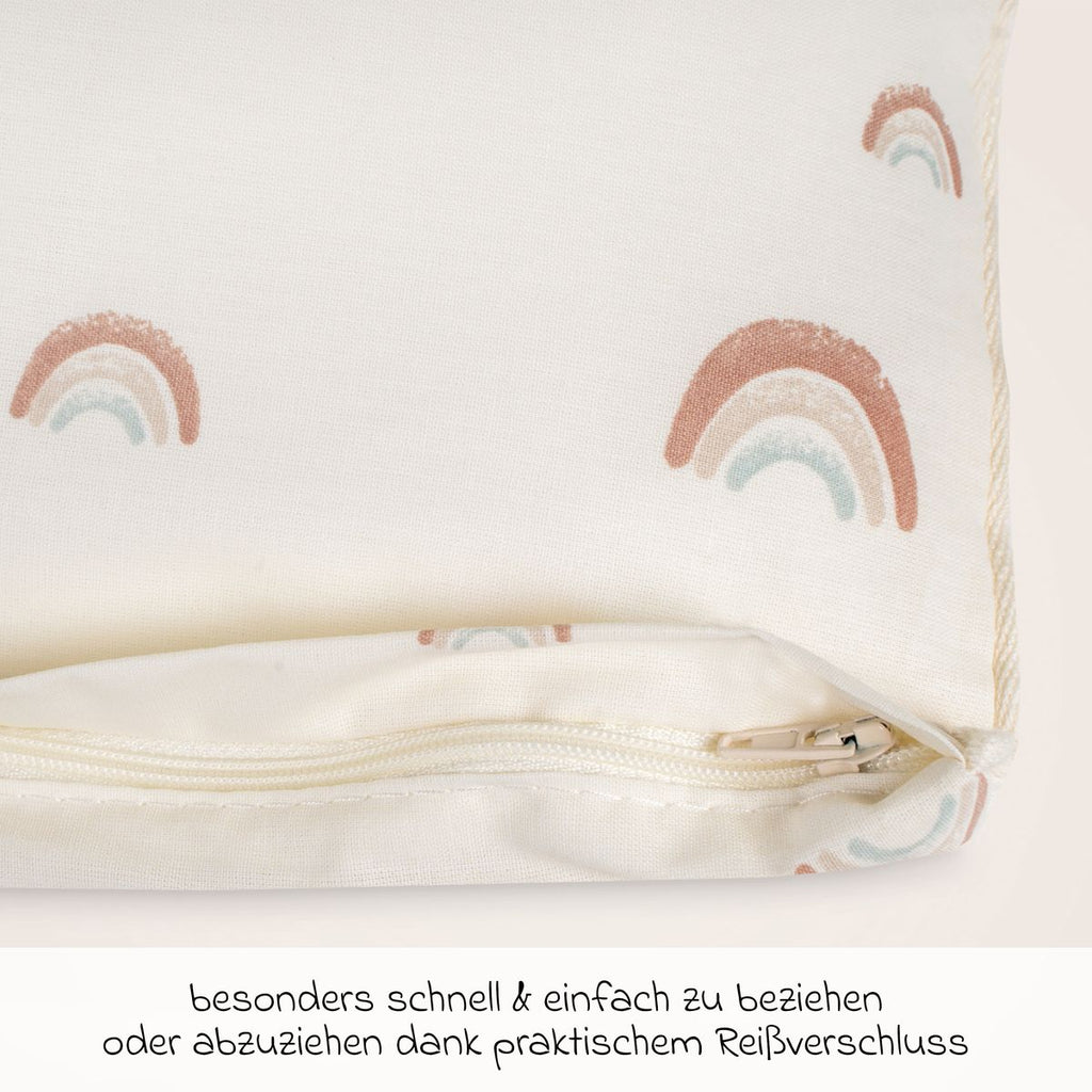 Montert Sengetøy i økologisk bomull 80 x 80 cm Rainbow - Julius Zöllner