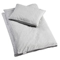 Sengetøy baby GOTS 70x80 cm Ocean Grey bomull foran