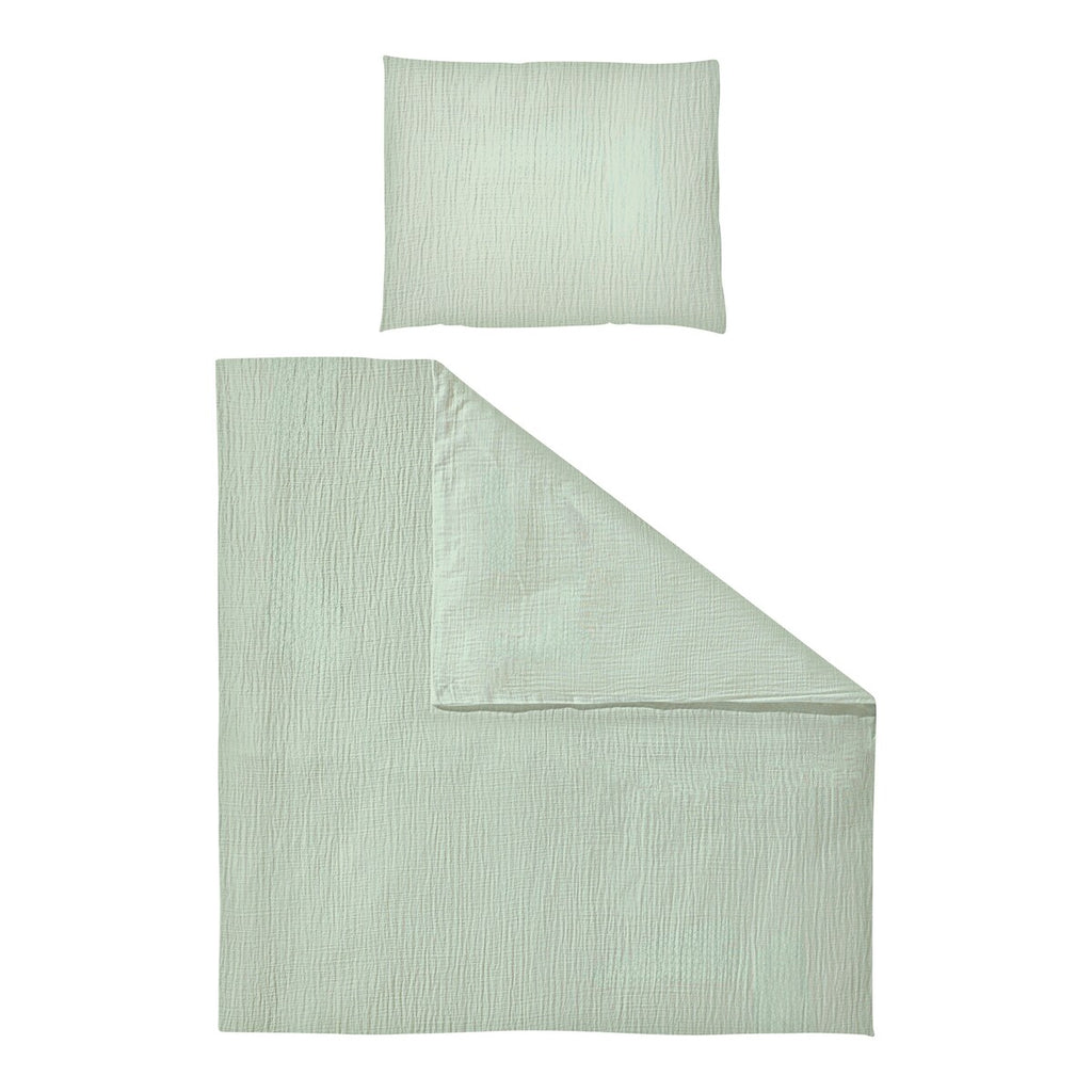 Sengetøy baby musselin 35x40 80x80 cm bomull foldet sett