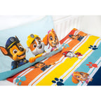 Sengetøy flanel vendbart PAW Patrol nærbilde av knapper